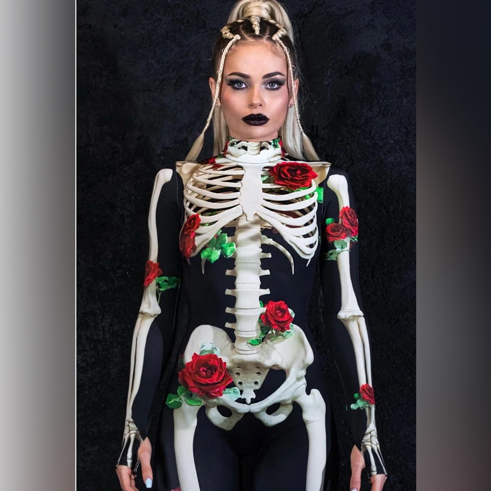 WOMEN’S SKELETON COSTUME MEDIUM